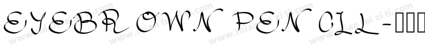EYEBROWN PENCIL字体转换